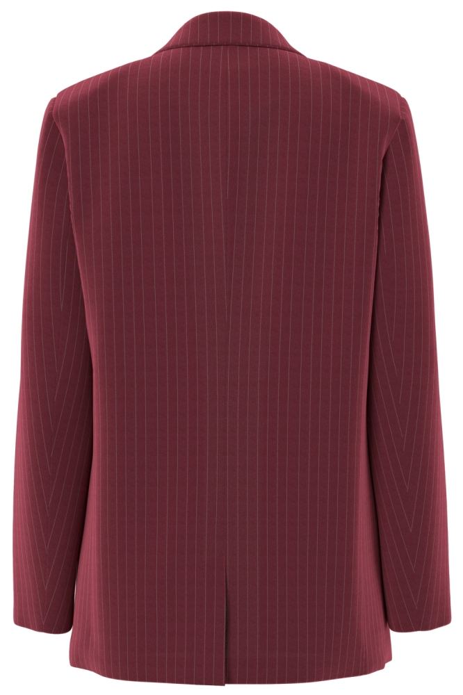 PCBOZZY LS LOOSE STRIPED BLAZER NOO 17130374 Tawny Port/PINSTRIPE